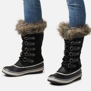 SOREL Joan of Arctic Snow Boots- Black Size 6.5